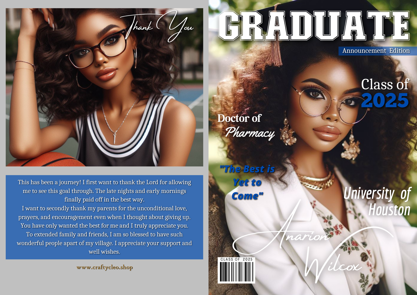 2025 Graduation Magazine Template (7 Editable Pages)