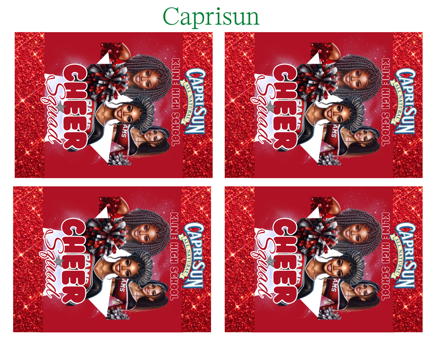 Cheerleader Party Favor Template (Digital Download Editable in Canva)