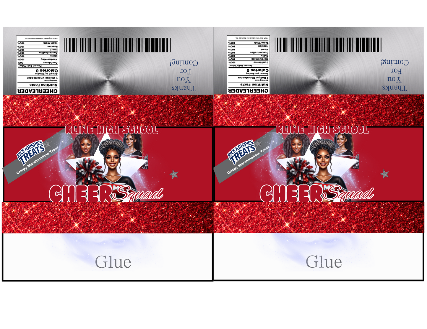 Cheerleader Party Favor Template (Digital Download Editable in Canva)
