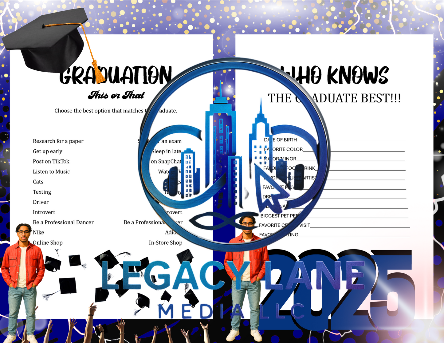 π Class of 2025 Graduation Keepsake Booklet π Canva Editable Template