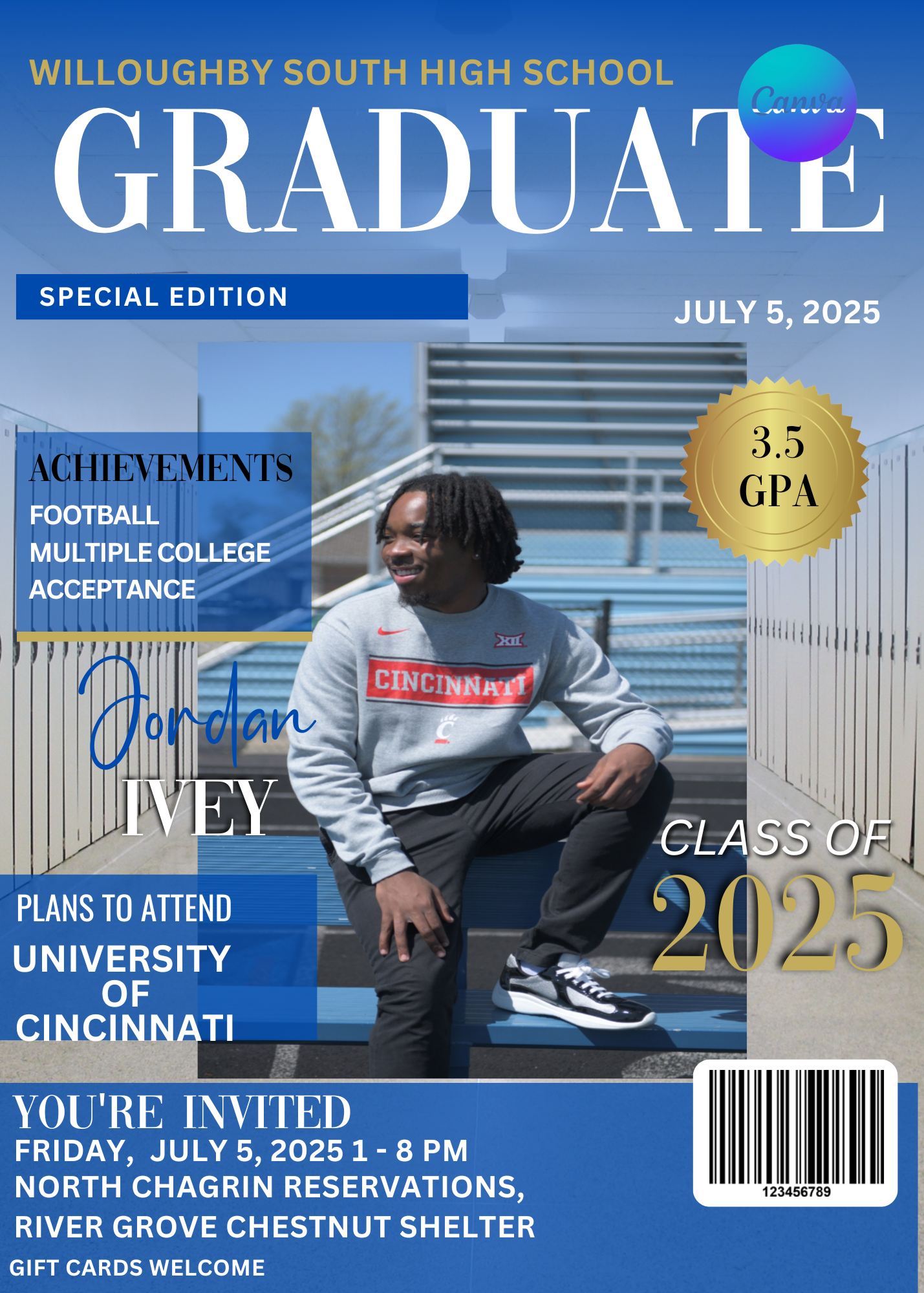 Graduation Invitation Template (Editable)