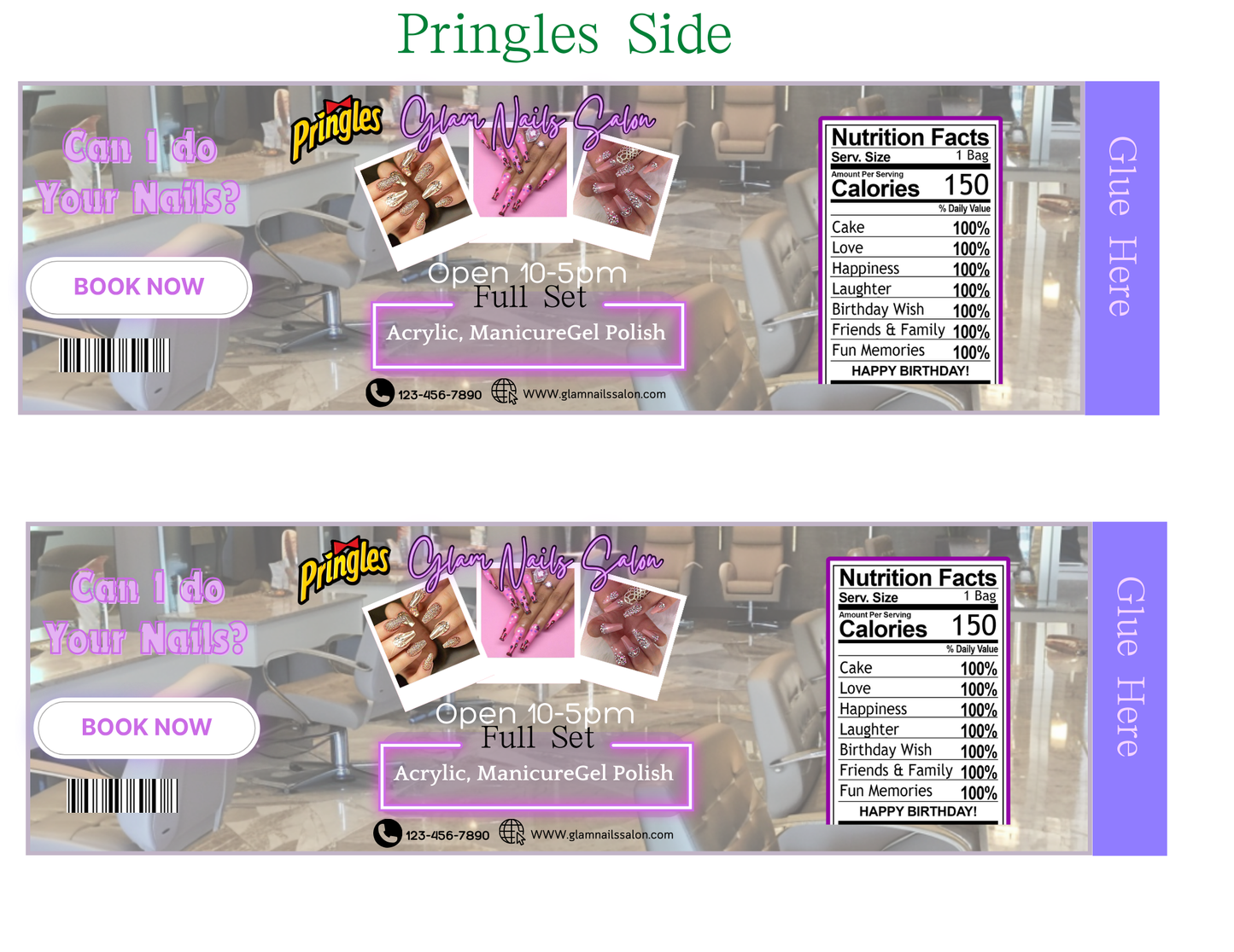 Nail Salon Party Favor Template (Digital Download Editable in Canva)