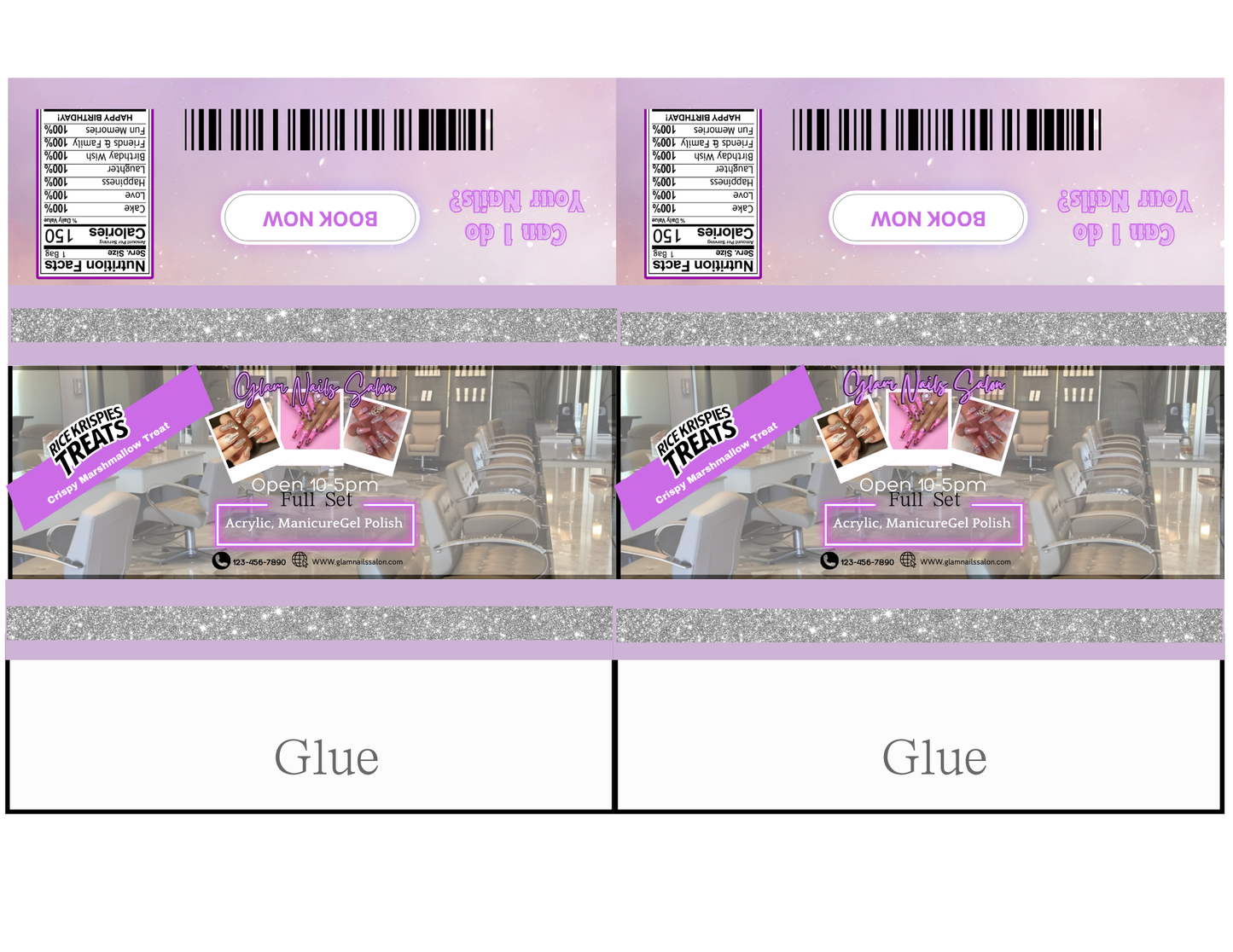 Nail Salon Party Favor Template (Digital Download Editable in Canva)