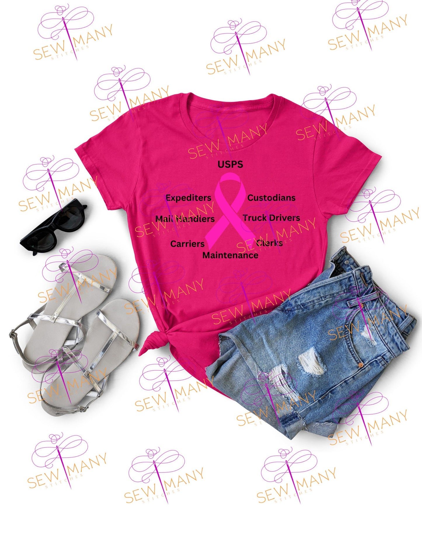 United States Postal Service, Carrier, Post Office, USPS, USPS T-shirts, Clerk, Awareness Ribbon, We Wear Pink, Expediter, Mail Handler