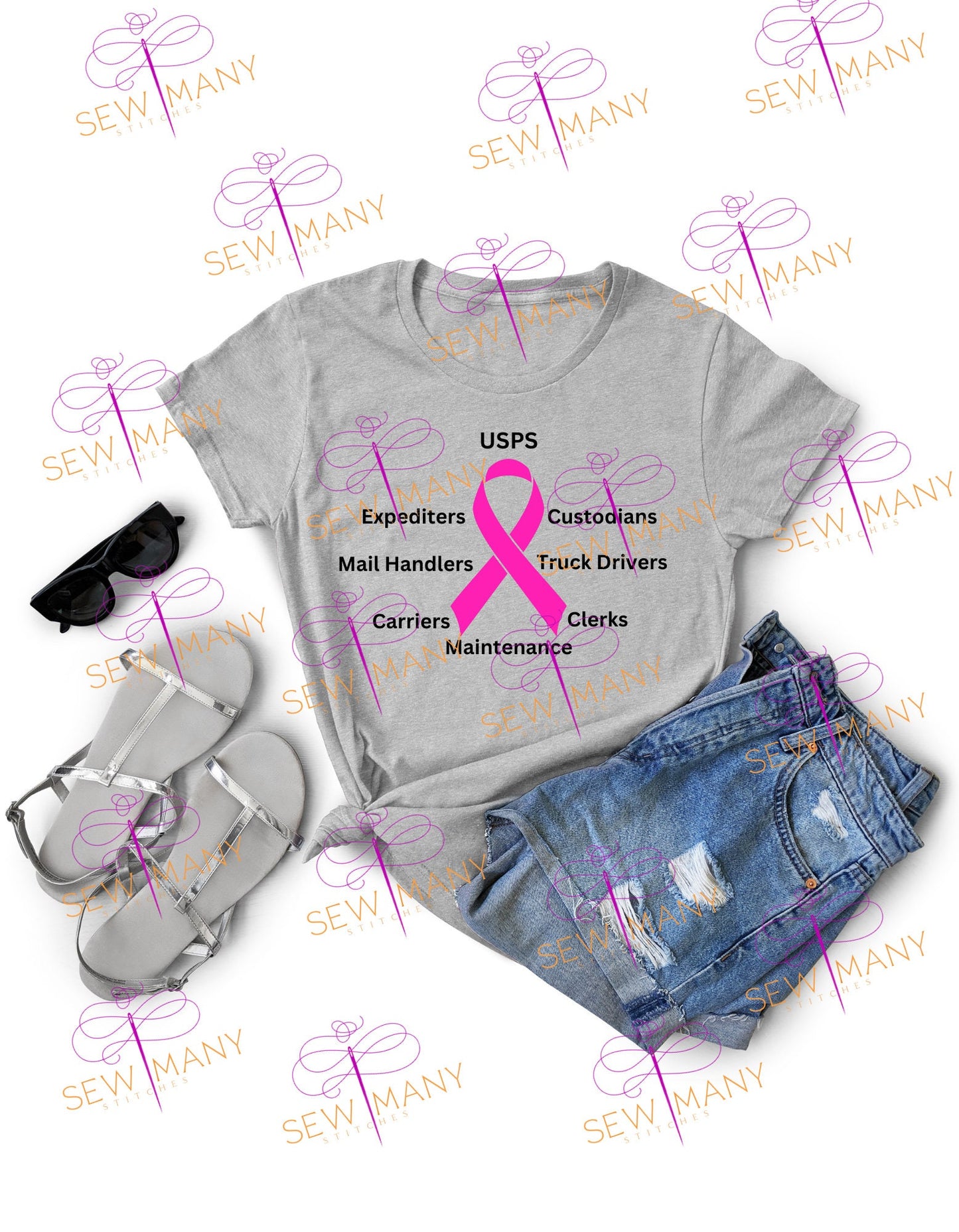 United States Postal Service, Carrier, Post Office, USPS, USPS T-shirts, Clerk, Awareness Ribbon, We Wear Pink, Expediter, Mail Handler