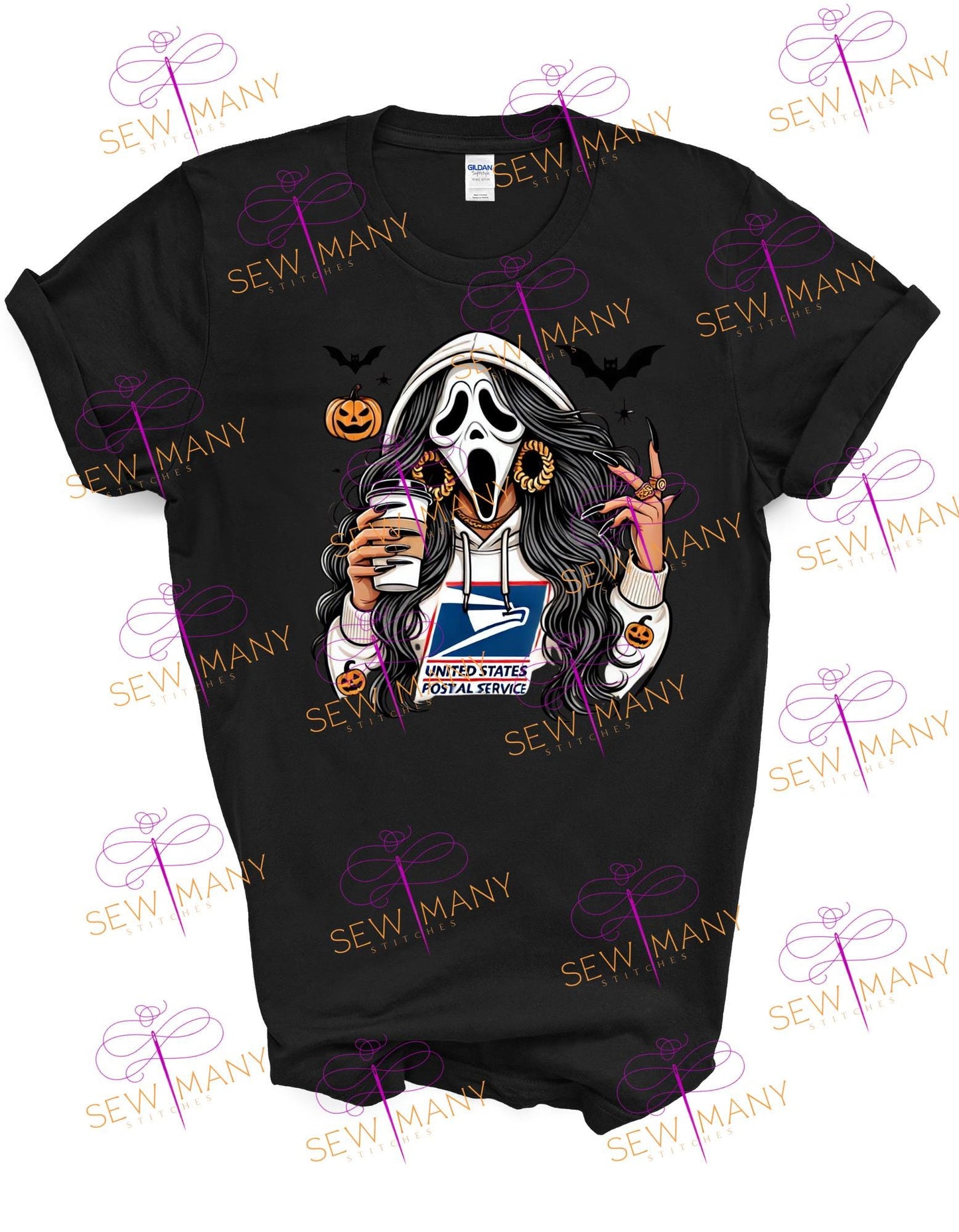 Halloween Ghostface Inspired Postal T-Shirt | Hip-Hop Legend Graphic Tee, gift, mailman, USPS, United States Postal Service