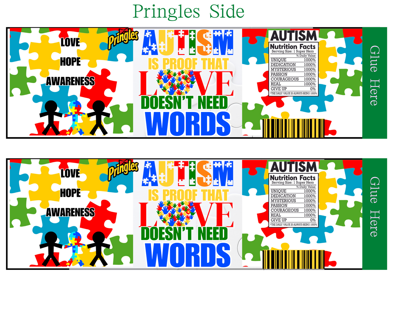 Autism Party Favor Template (Digital Download Editable in Canva)