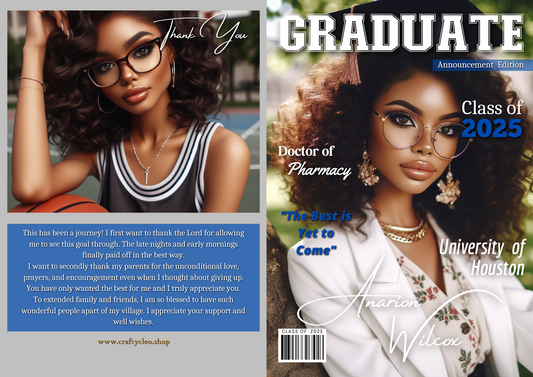 2025 Graduation Magazine Template (7 Editable Pages)