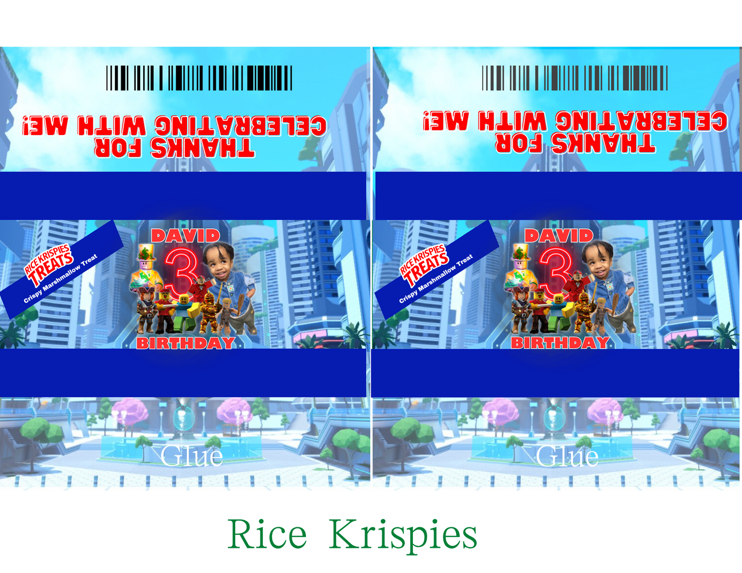 Roblox Party Favor Template (Digital Download Editable in Canva)