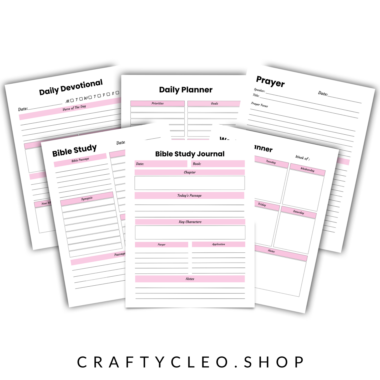 2025 Divine Reflections Prayer Journal Template (75 Editable Pages)