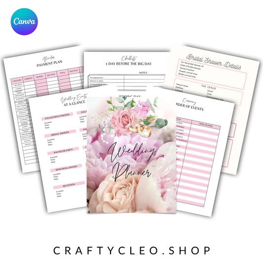 Wedding Planner Template (87 Editable Pages)