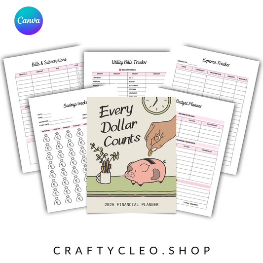 2025 Financial Planner Template (61 Editable Pages)