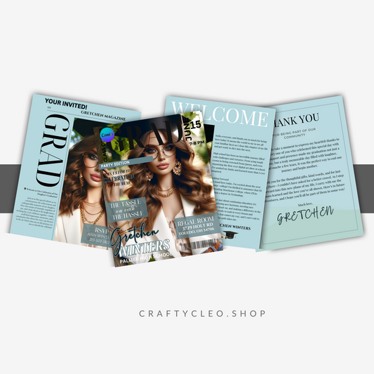 2025 Graduation Magazine Template (4 Editable Pages)