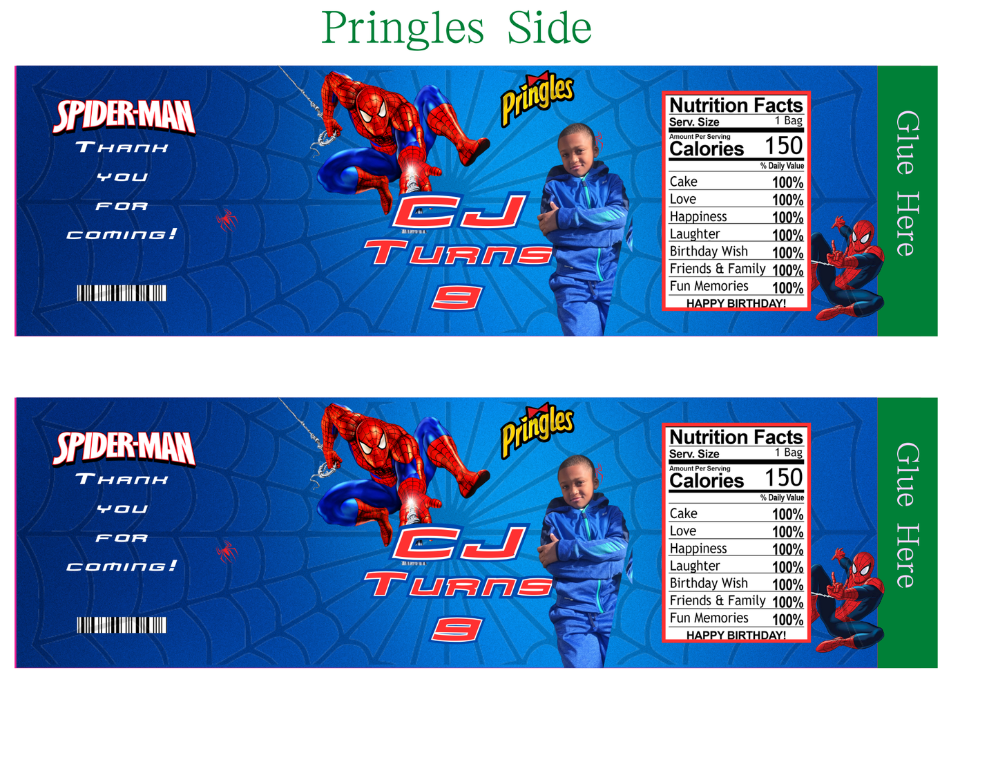 Spiderman Party Favor Template (Digital Download Editable in Canva)