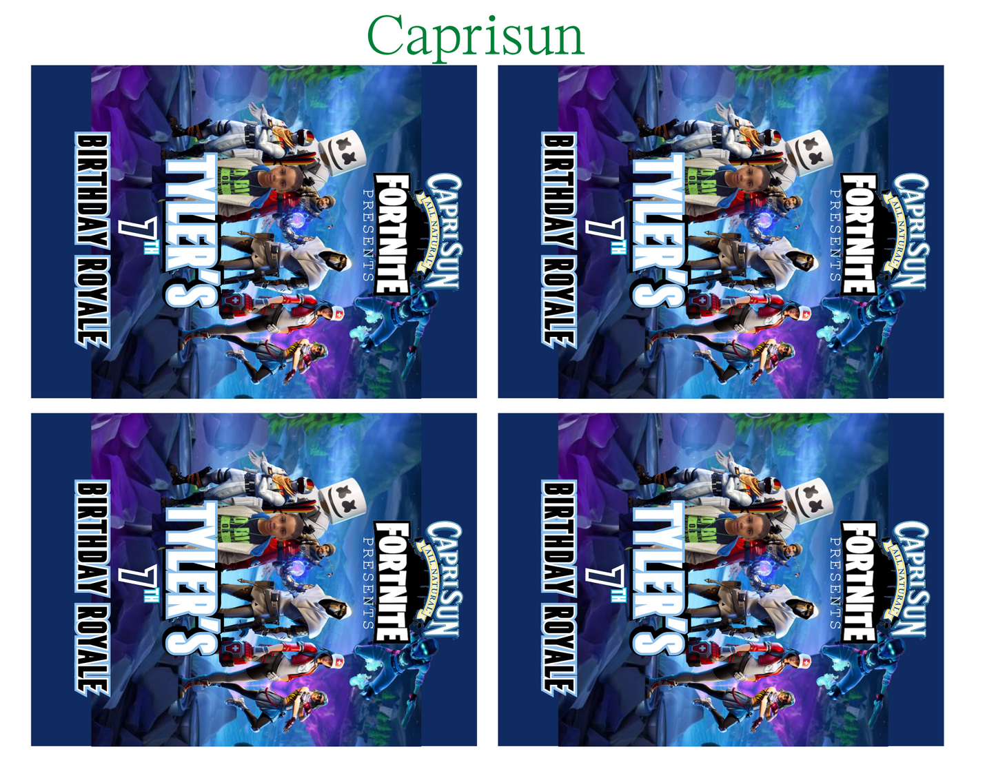 Fortnite Party Favor Template (Digital Download Editable in Canva)