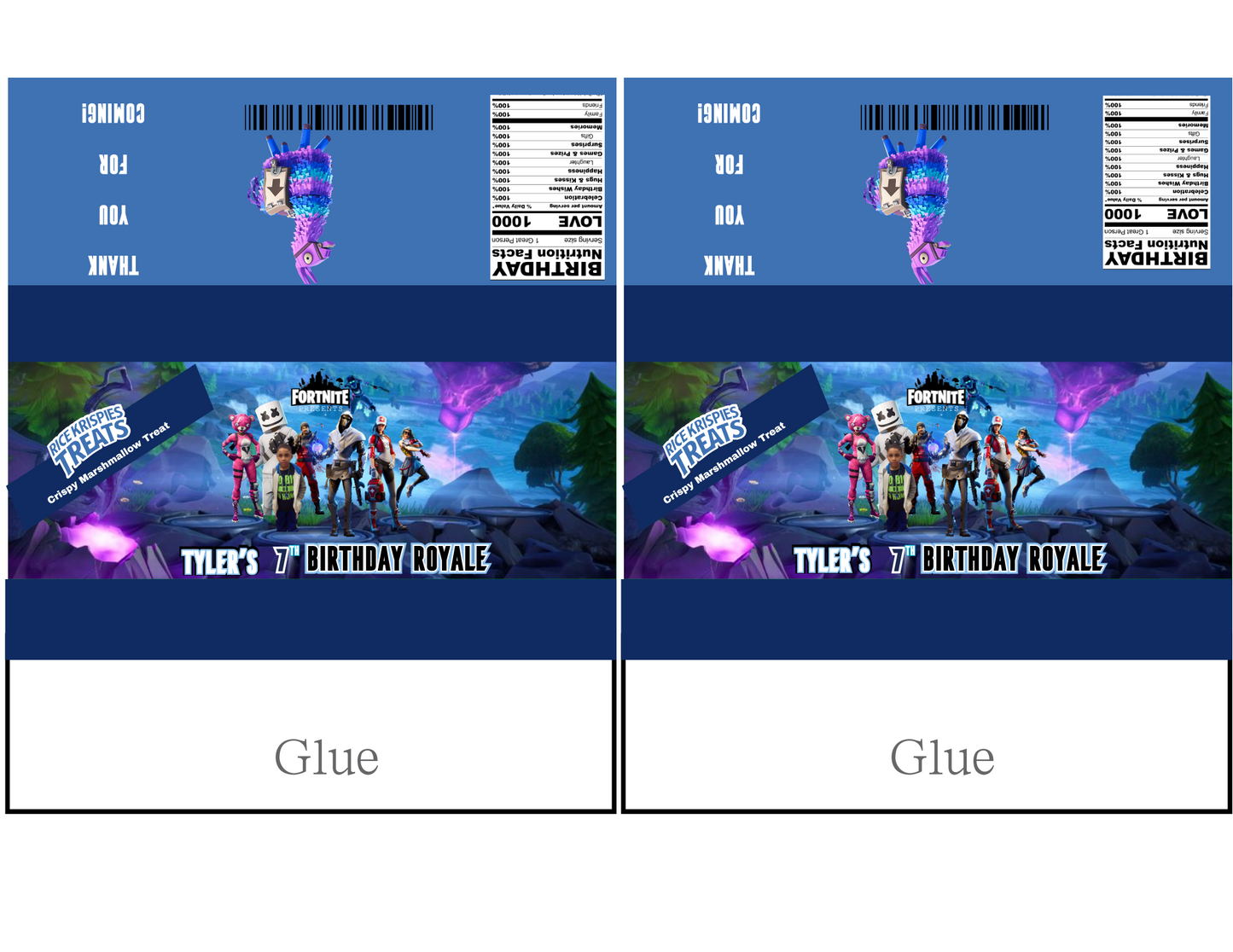 Fortnite Party Favor Template (Digital Download Editable in Canva)