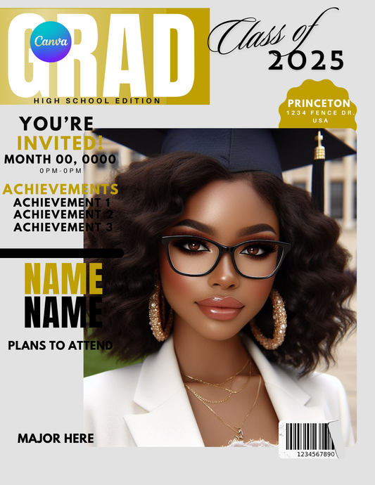Graduation Invitation Template (Editable)