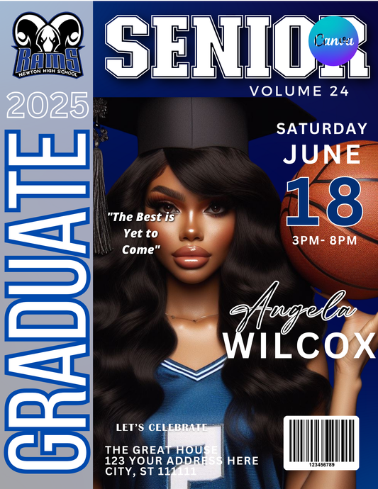 Graduation Magazine Cover Template (Editable)