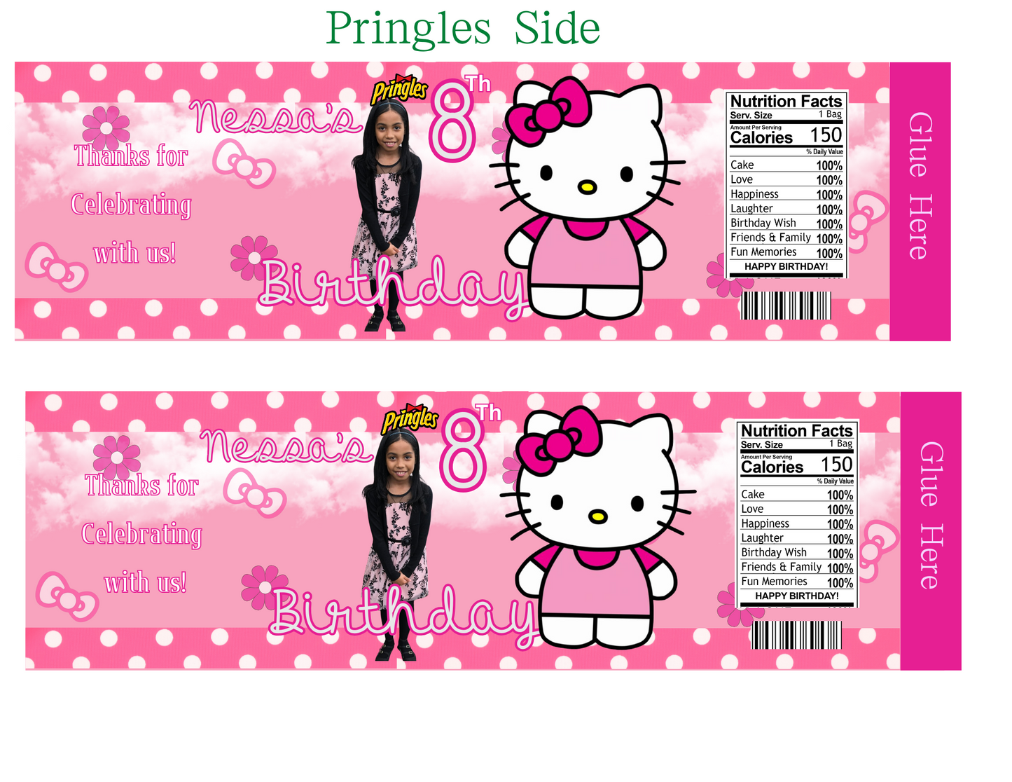 Hello Kitty Party Favor Template (Digital Download Editable in Canva)