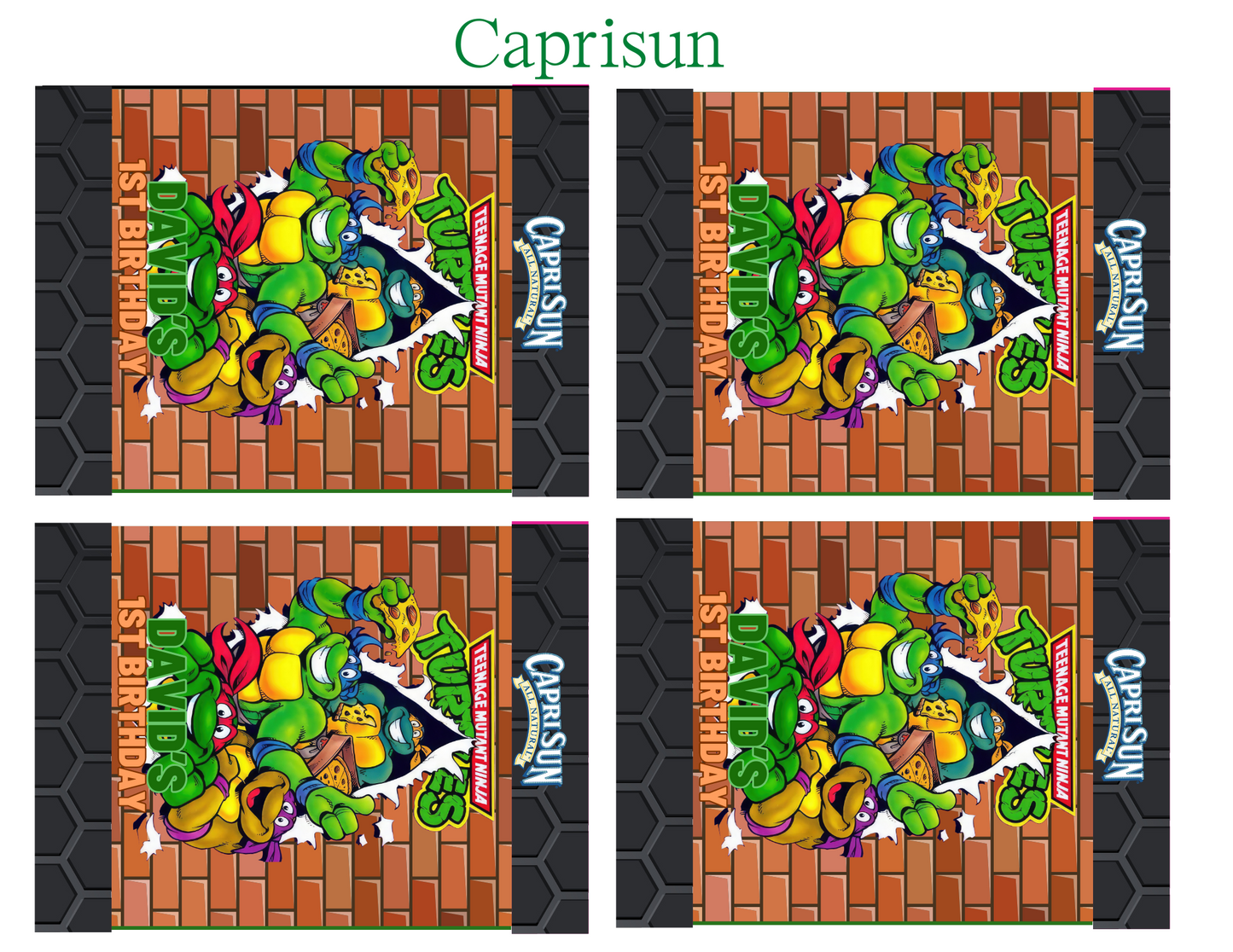 Ninja Turtles Party Favor Template (Digital Download Editable in Canva)