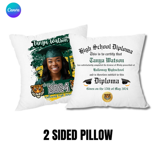 Graduation Pillow Mockup Template