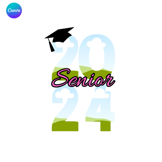 Senior 2024 Frame Template (Editable)