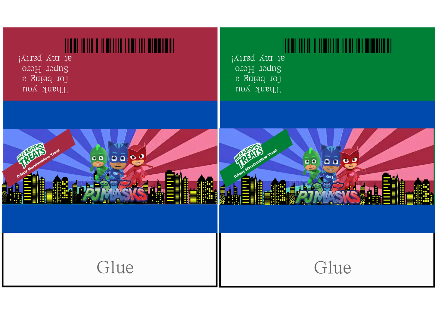 PJ  Mask Party Favor Template (Digital Download Editable in Canva)