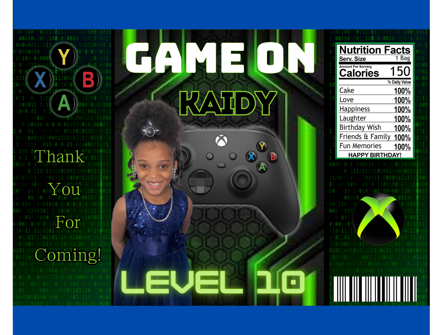 Video Game Party Favor Template (Digital Download Editable in Canva)