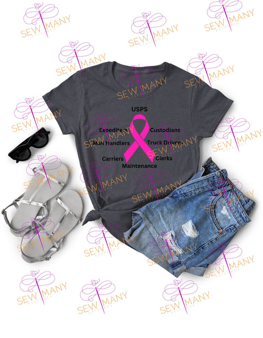 United States Postal Service, Carrier, Post Office, USPS, USPS T-shirts, Clerk, Awareness Ribbon, We Wear Pink, Expediter, Mail Handler