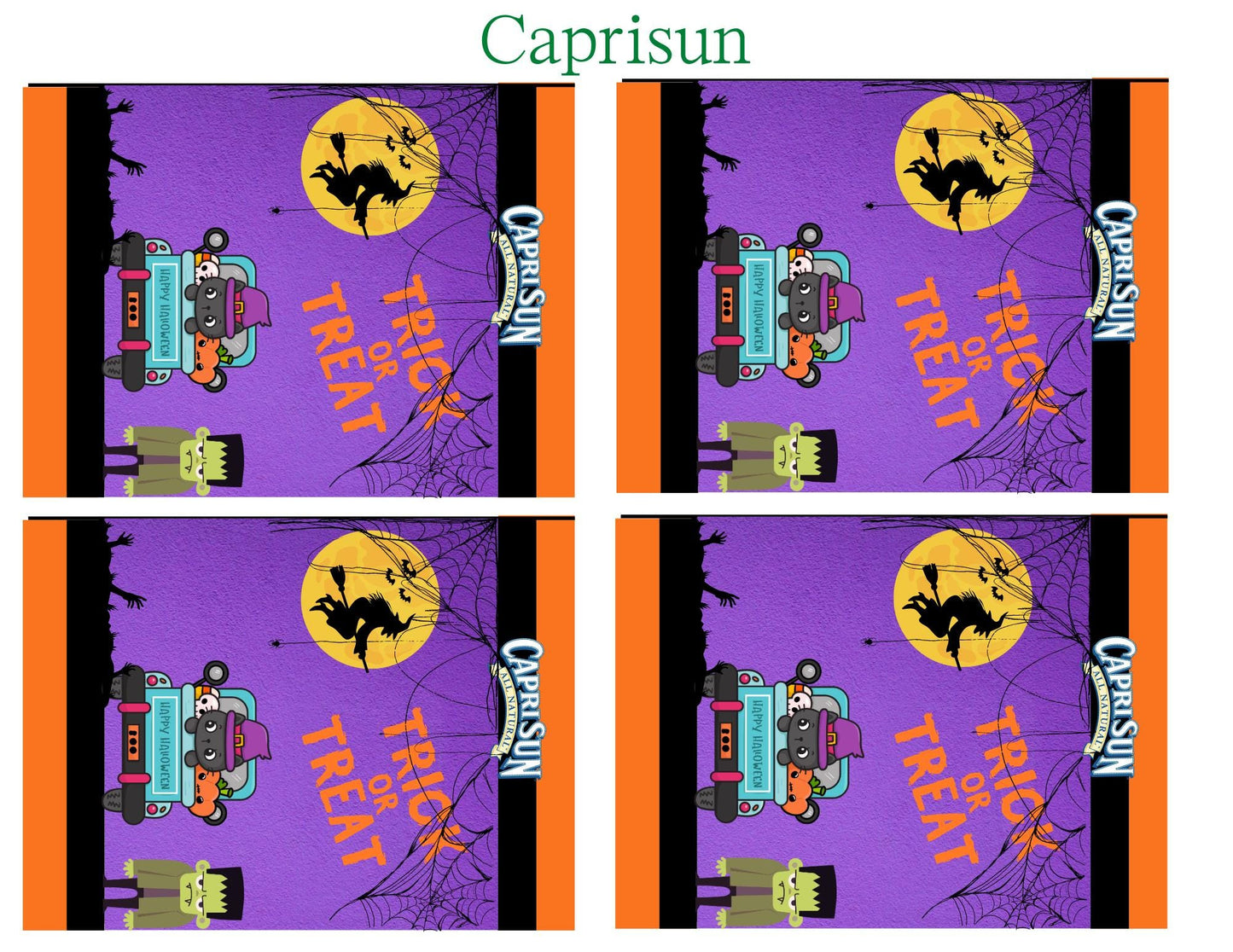 Halloween Party Favors with Mockup (Digital Download Editable in Canva)