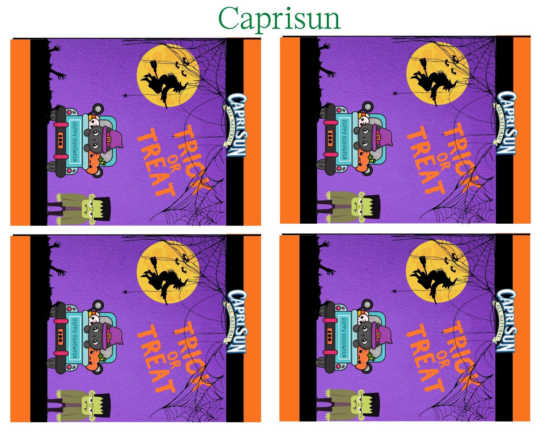 Halloween Party Favors with Mockup (Digital Download Editable in Canva)