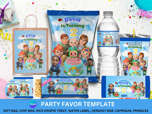 Coco Boys Party Favors with Mockup (Digital Download Editable in Canva)