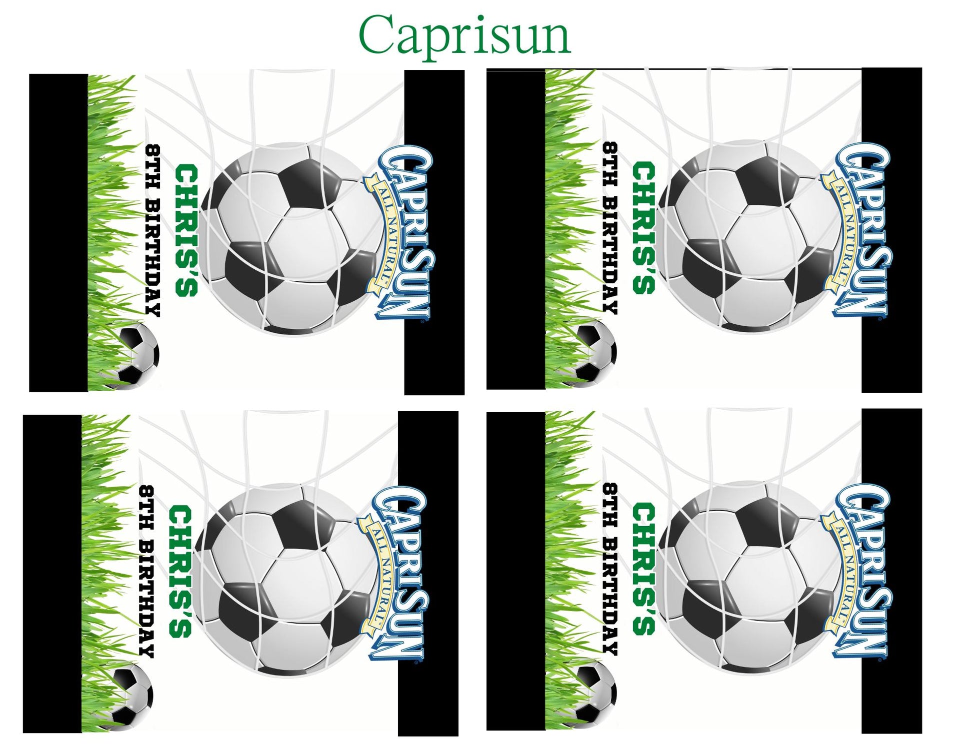 Soccer Party Favors with Mockup (Digital Download Editable in Canva)