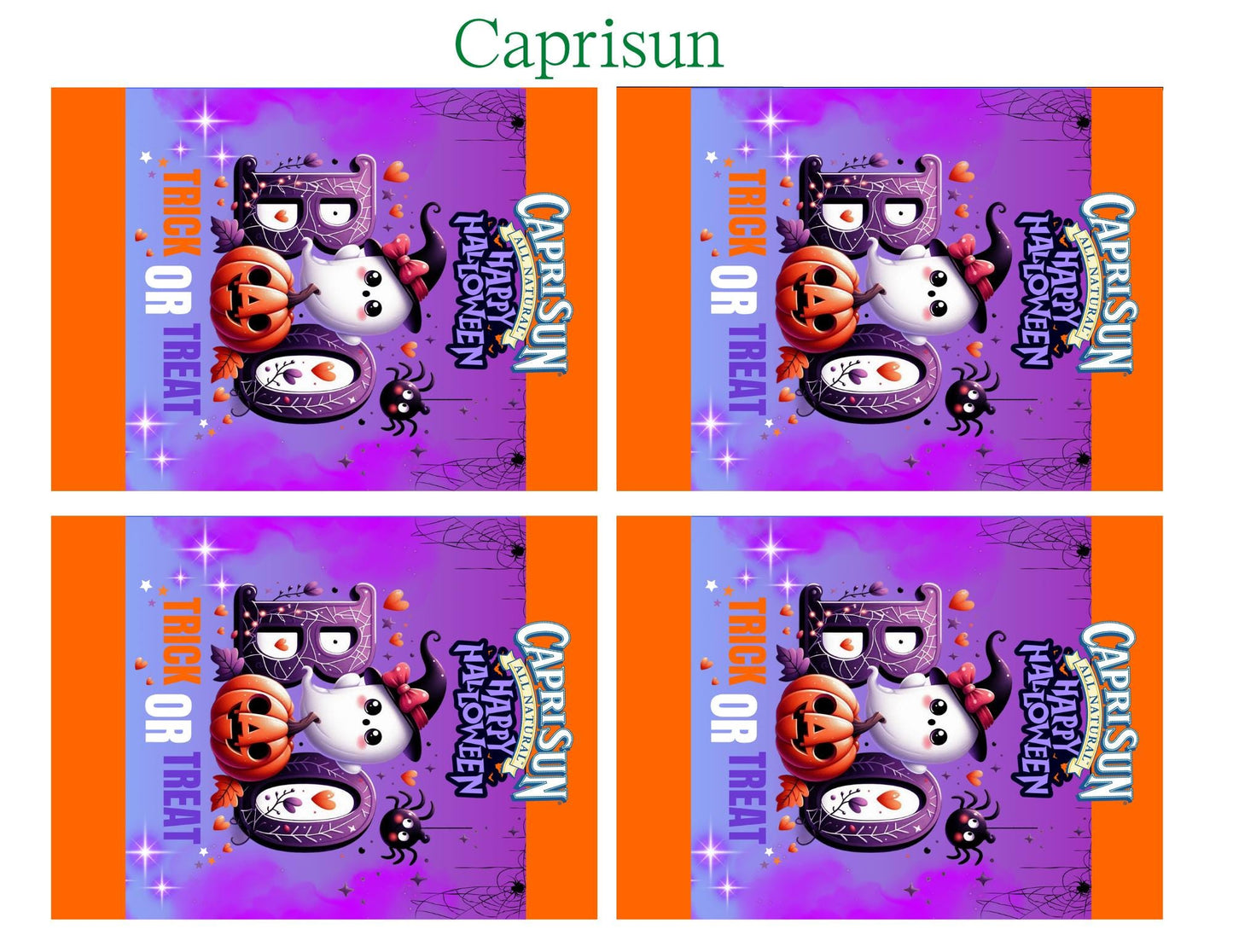 Halloween Party Favors with Mockup (Digital Download Editable in Canva)