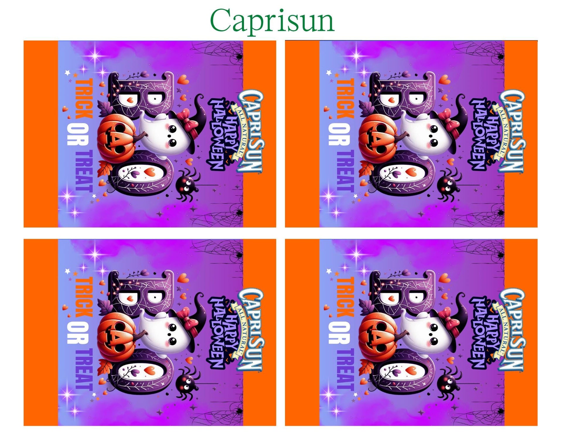 Halloween Party Favors with Mockup (Digital Download Editable in Canva)