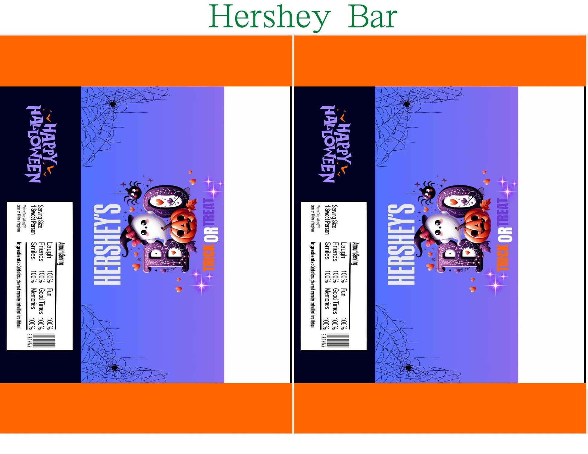 Halloween Party Favors with Mockup (Digital Download Editable in Canva)