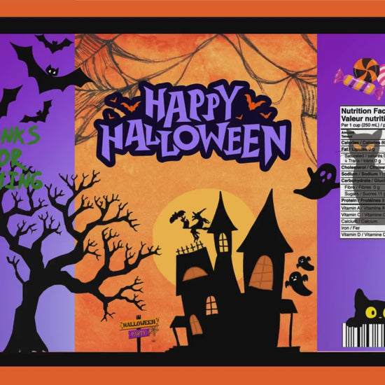 Halloween Party Favors with Mockup (Digital Download Editable in Canva)