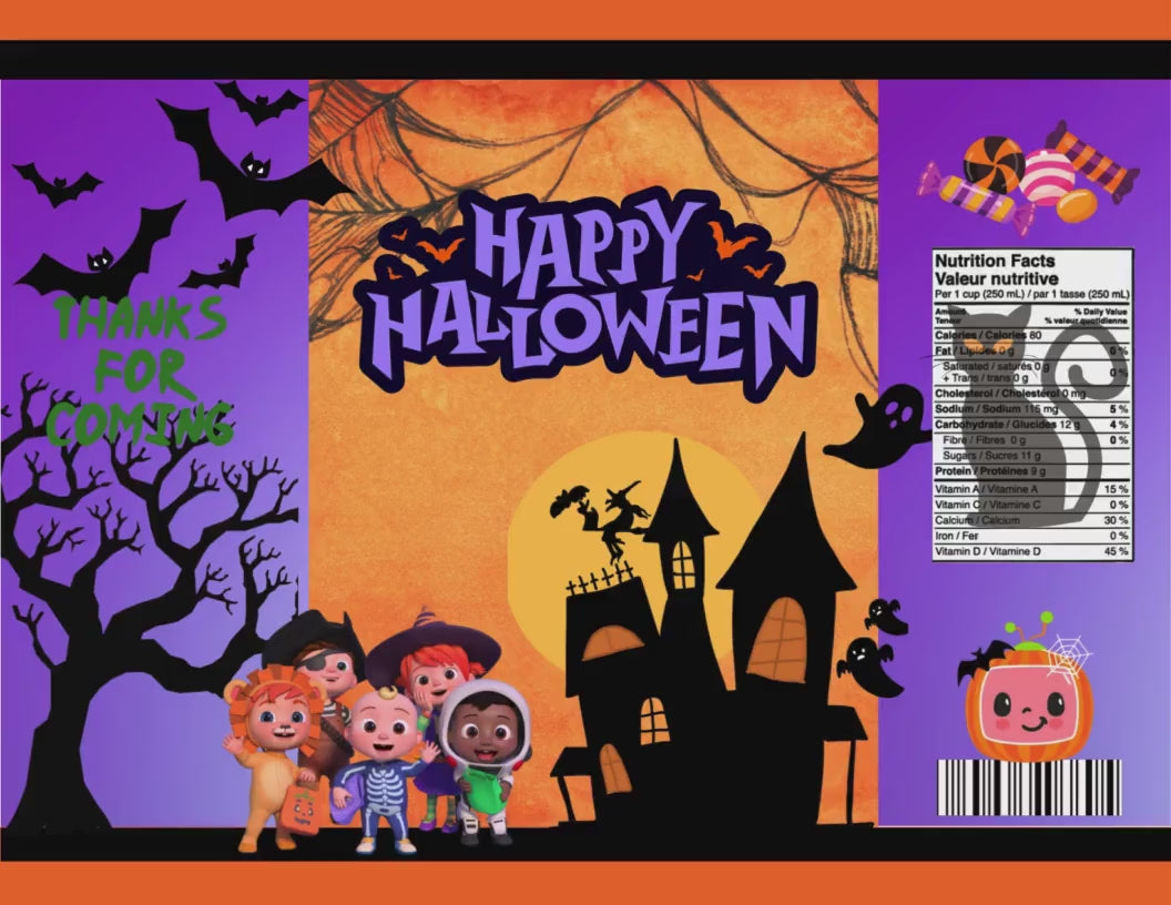 Coco Halloween Party Favors with Mockup (Digital Download Editable in Canva)