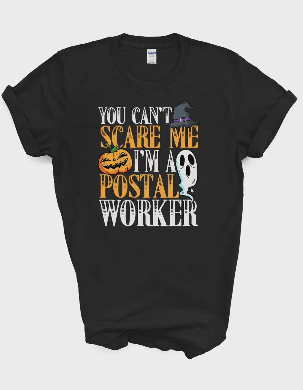 Halloween Postal T-Shirt | Hip-Hop Legend Graphic Tee, gift, mailman, USPS, United States Postal Service, Ghost