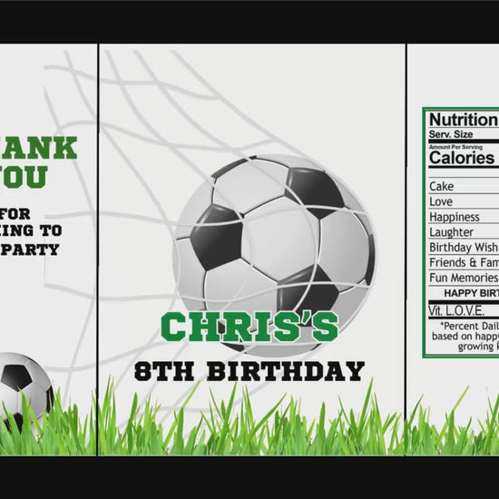 Soccer Party Favors with Mockup (Digital Download Editable in Canva)